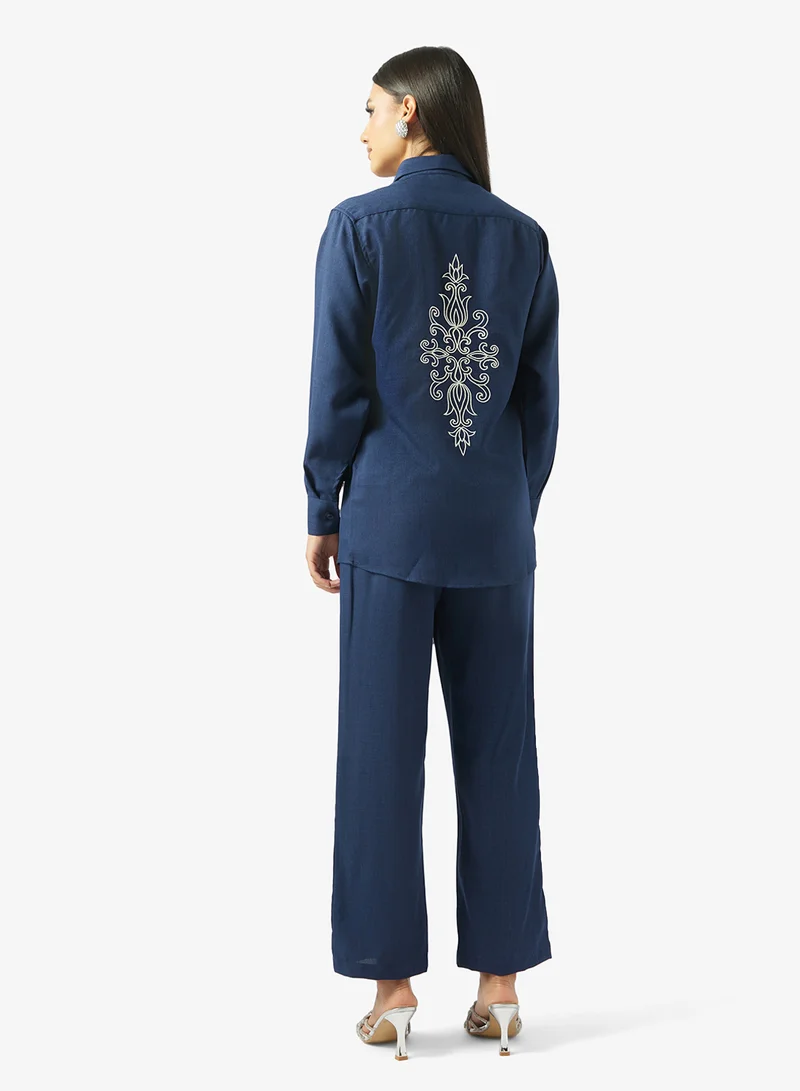 hayas closet  Embroidered Shirt & Pant Set Co-ord for Women | Best Price UAE